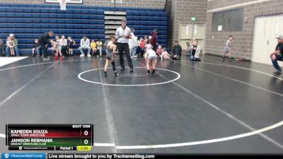 55 lbs Quarterfinal - Jamison Rebmann, Grizzly Wrestling Club vs Kameden Souza, Small Town Wrestling