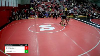 127 lbs Quarterfinal - Daniel Smith, Burgettstown Hs vs Bryson Galloway, North East Hs