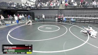 153 lbs Cons. Round 1 - Fisher Baldwin, Pleasant Grove vs Jake Vreeken, Wasatch High School