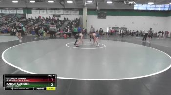 106 lbs Cons. Round 4 - Kaison Schreier, Jackson County vs Stoney Wood, Moen Wrestling Academy