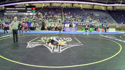 Girls-120 lbs Cons. Round 2 - Brooklin Armstrong, Kent City Hs Girls vs Allie Beaune, Marysville Hs Girls