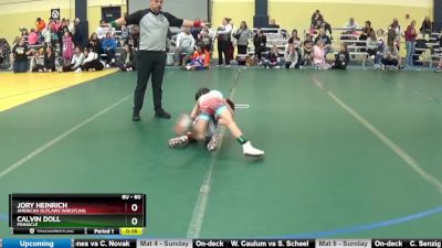 60 lbs 1st Place Match - Jory Heinrich, American Outlaws Wrestling vs Calvin Doll, Pinnacle