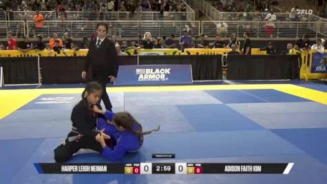 Adison Faith Kim vs Harper Leigh Neiman 2025 Pan Kids Jiu-Jitsu IBJJF Championship
