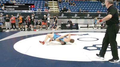 113 lbs Cons. Rd Of 16 - Carson Raper, North Carolina vs RJ Phelan, Florida
