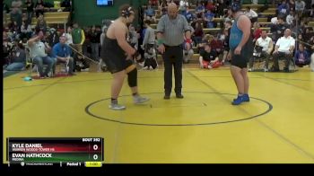 285 lbs Cons. Round 2 - Kyle Daniel, Warren Woods-Tower HS vs Evan Hathcock, MEDINA