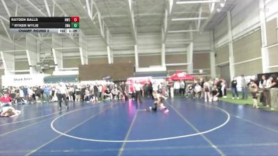 67 lbs Champ. Round 2 - Ryker Wylie, Sanderson Wrestling Academy vs Rayden Balls, Northside Wrestling Club