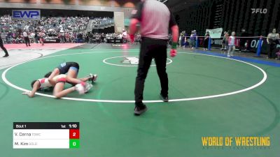 70 lbs Round Of 16 - Valeria Cerna, Top Dog Wrestling Club vs Makaylie Kim, Golden Back