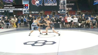 150 lbs Cons. Rd Of 64 - Levi Shivers, Alaska vs Cowboy Elliott, Pennsylvania