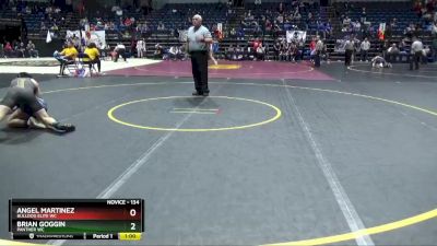 134 lbs Quarterfinal - Brian Goggin, Panther WC vs Angel Martinez, Bulldog Elite WC