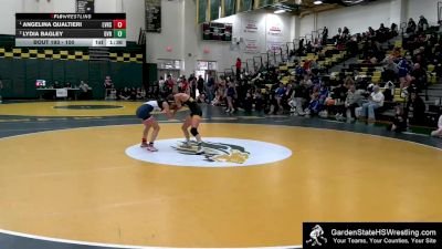 100 lbs 1st Place Match - Angelina Qualtieri, Lenape Valley H.S. vs Lydia Bagley, Delaware Valley Regional