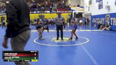 105 lbs Quarterfinal - AZALEA FETTERS, Curtis (Girls) vs Adri Metzler, OLENTANGY ORANGE