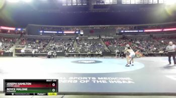 106 lbs Semifinal - Joseph Hamilton, Center Grove vs Royce Malone, Monrovia