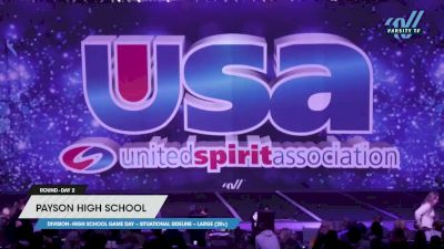 Payson High School - High School Game Day -- Situational Sideline -- Large (20+) [2023 High School Game Day -- Situational Sideline -- Large (20+) Day 2] 2023 USA Spirit & Junior Nationals/Collegiate Championships