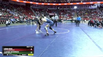 3A-132 lbs Champ. Round 2 - John King, Waukee Northwest vs Carter Schorsch, Lewis Central