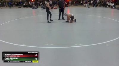 125 lbs Quarterfinal - Asadbek Rakhimov, Dragon Wrestling Club vs Evan Tallman, Team Tallman