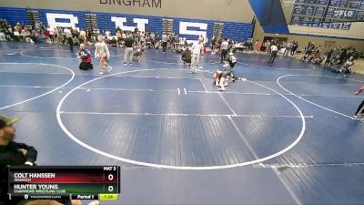 117 lbs Cons. Round 2 - Hunter Young, Champions Wrestling Club vs Colt Hanssen, Wasatch