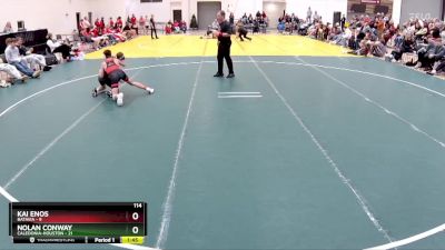 114 lbs Round 2 (4 Team) - Nolan Conway, Caledonia-Houston vs Kai Enos, Batavia