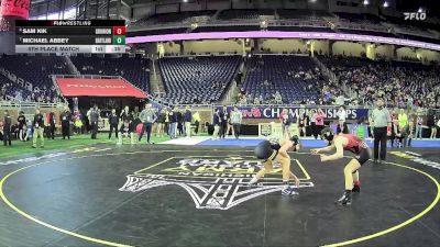 D1-106 lbs 5th Place Match - Michael Abbey, Hartland HS vs Sam Kik, Grand Rapids Union