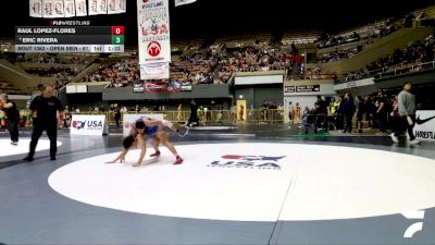 Open Men - 61 lbs Champ. Round 1 - Raul Lopez-Flores vs Eric Rivera