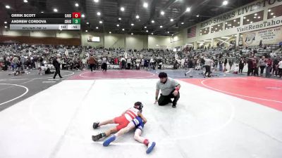 58 lbs Round Of 16 - Orrik Scott, Carson Bulldogs vs Andrew Cordova, Crusader Wrestling