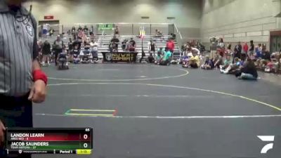 85 lbs Quarterfinals (8 Team) - Landon Learn, Ares Red vs Jacob Saunders, Team Gotcha