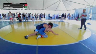190 lbs Champ. Round 2 - John Xia, Rowland High School vs Dallas Pasik, Norco Highschool