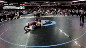 4A 133 lbs 3rd Place Match - Santiago Medrano, West Las Vegas vs Emilio Lovato, Valley