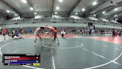 175 lbs Cons. Round 3 - Keaton Belsha, Missouri vs David Burns, Missouri