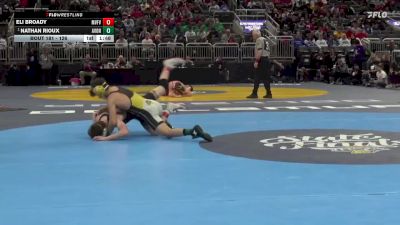 126 lbs Semifinal - Nathan Rioux, Avon vs Eli Broady, Mt. Vernon (Fortville)