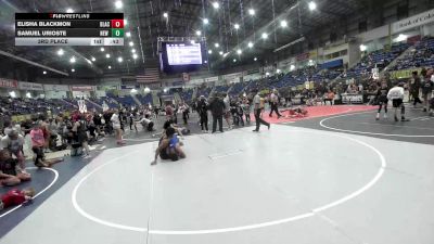 126 lbs 3rd Place - Elisha Blackmon, Black Fox Wrestling Academy vs Samuel Urioste, New Mexico Bad Boyz