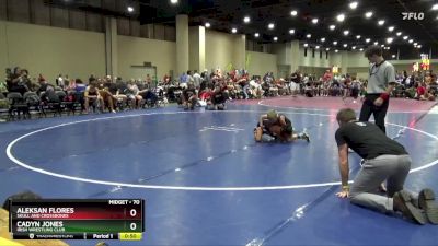 70 lbs Champ. Round 1 - Aleksan Flores, Skull And Crossbones vs Cadyn Jones, Irish Wrestling Club