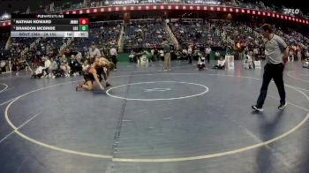2A 150 lbs 3rd Place Match - Brandon Mcbride, Lincolnton High School vs Nathan Howard, John M. Morehead High School