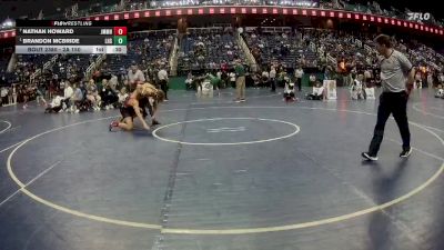 2A 150 lbs 3rd Place Match - Brandon Mcbride, Lincolnton High School vs Nathan Howard, John M. Morehead High School