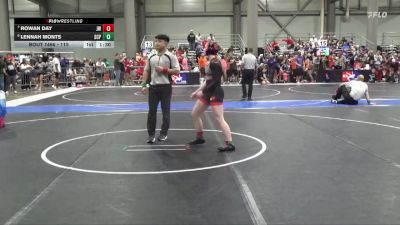 115 lbs Cons. Round 2 - Rowan Day, Jayhawk Wrestling vs Lennah Monts, South Central Punisher