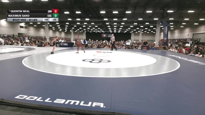80 lbs Semis - Quentin Neal, Greater Heights Wrestling vs Maximus Sako ...