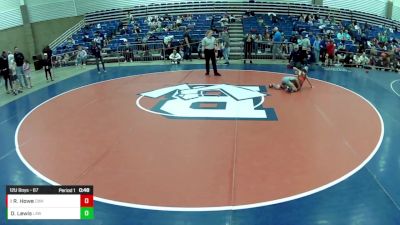 12U Boys - 67 lbs Cons. Round 3 - Dante Lewis, Lewis Academy Wrestling vs Roman Howe, Contenders Wrestling Academy