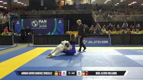 Nigel Alfred Williams vs Adrian Xavier Sanchez Gonzalez 2025 Pan Kids Jiu-Jitsu IBJJF Championship