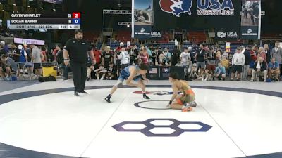 126 lbs Cons. Sub-rd Of 64 - Gavin Whatley, California vs Logan Barry, Rhode Island