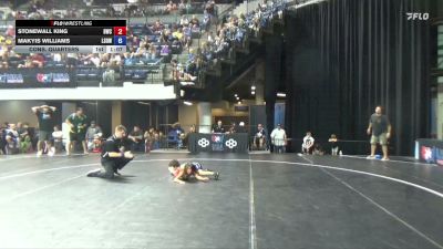 56 lbs Cons. Quarters - Stonewall King, Bobcat Wrestling Club vs Makyis Williams, Lake Superior Ojibwe Wrestling Club