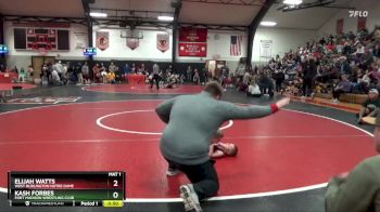 Bracket 2 lbs Round 2 - Elijah Watts, West Burlington Notre Dame vs Kash Forbes, Fort Madison Wrestling Club