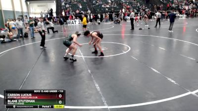 113 lbs Cons. Round 4 - Carson Lucius, Scottsbluff Wrestling Club vs Blane Stutzman, Howells-Dodge