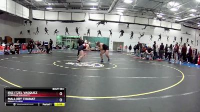 138B 5th Place Match - Iriz Itzel Vasquez, Schreiner University vs Mallory Chunat, Hiram College