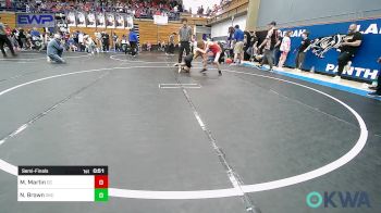 84-88 lbs Semifinal - Mason Martin, Del City Little League vs Nicklas Brown, OKC Saints Wrestling