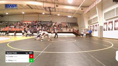 140 lbs Quarterfinal - Davis Tusler, Cushing High School vs Xander Wiley, Berryhill High School
