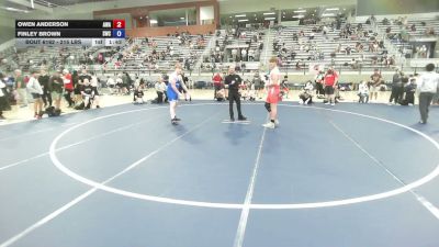 215 lbs Champ. Round 3 - Owen Anderson, Ascend Wrestling Academy vs Finley Brown, Steelclaw Wrestling Club