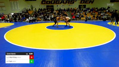 153 lbs Consolation - Jason Worthley, Westfield (UT) vs Josh Fish, Westlake (UT)