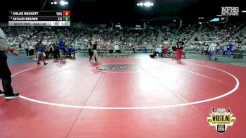 G6A-140 lbs Cons. Round 1 - Taylor Brown, STILLWATER (Girls) vs Chloe Beckett, YUKON (Girls)