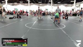 100 lbs Round 4 (8 Team) - Tyrone Evans III, Mat Warriors vs Alex Simons, HFL