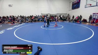 120-123 lbs Round 1 - Jackson Gilbert, Glenrock Intermediate Middle School vs Sean Lynch, CY Middle School