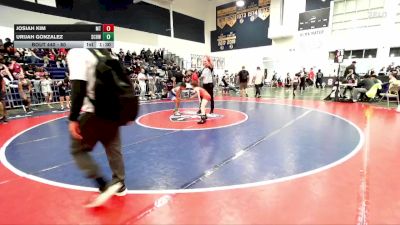 80 lbs Cons. Semi - Josiah Kim, Mantanona TC vs Urijah Gonzalez, So Cal Hammers Wrestling